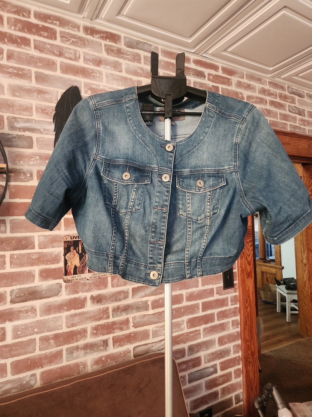 torrid Blue Cropped Denim Jean Jacket